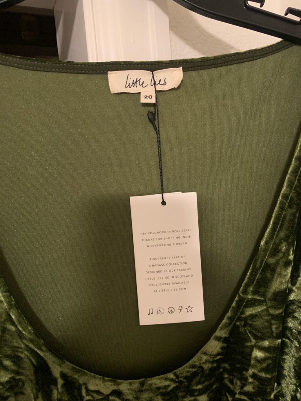 Little lies Sweet Jane Crushed Velvet mini dress - Picture 3 of 5